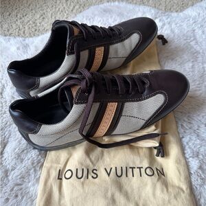 Louis Vuitton Men’s Leather Trainers Brown / Beige Size 6 UK (Size 7 US)